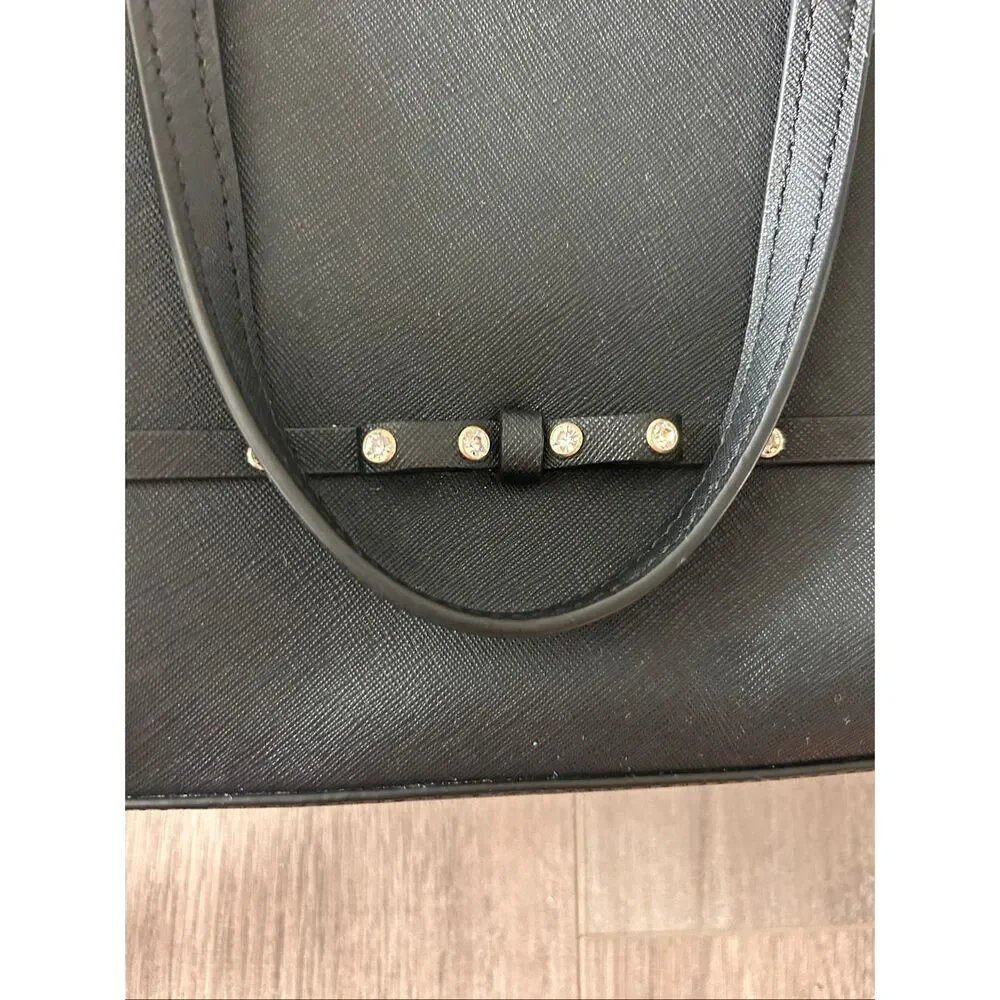 Kate Spade Laurel Way Jeweled Small Hadlee Black Satchel & Crossbody